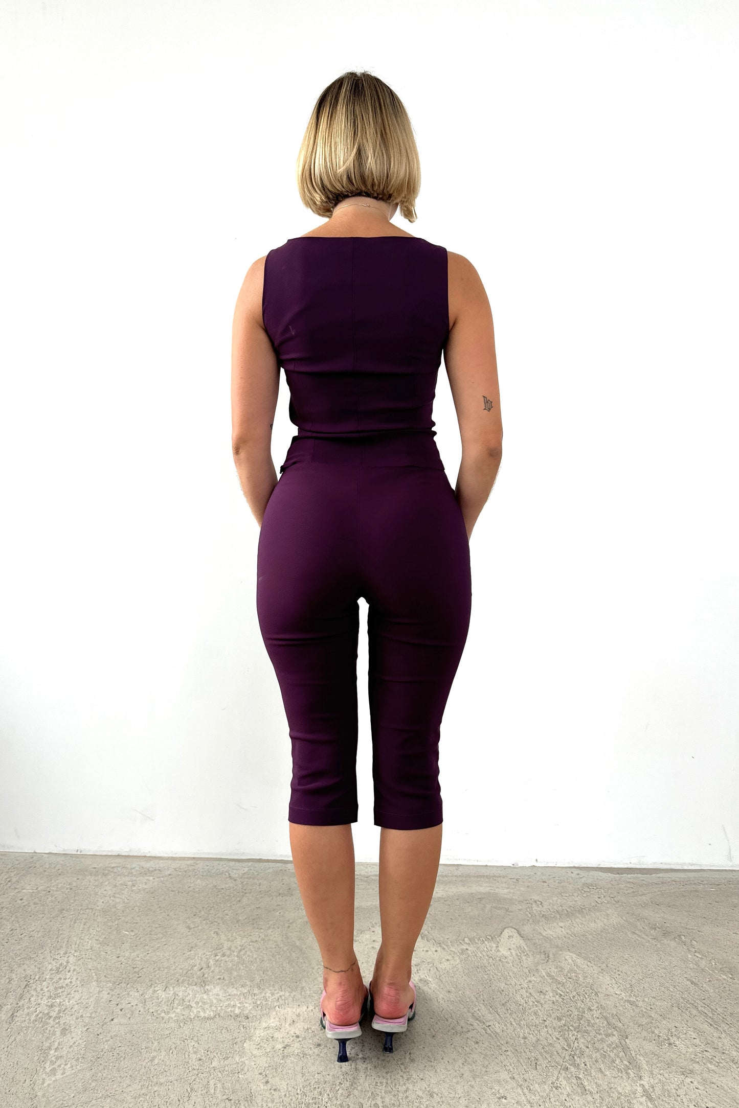 The slim fit capris - Plum