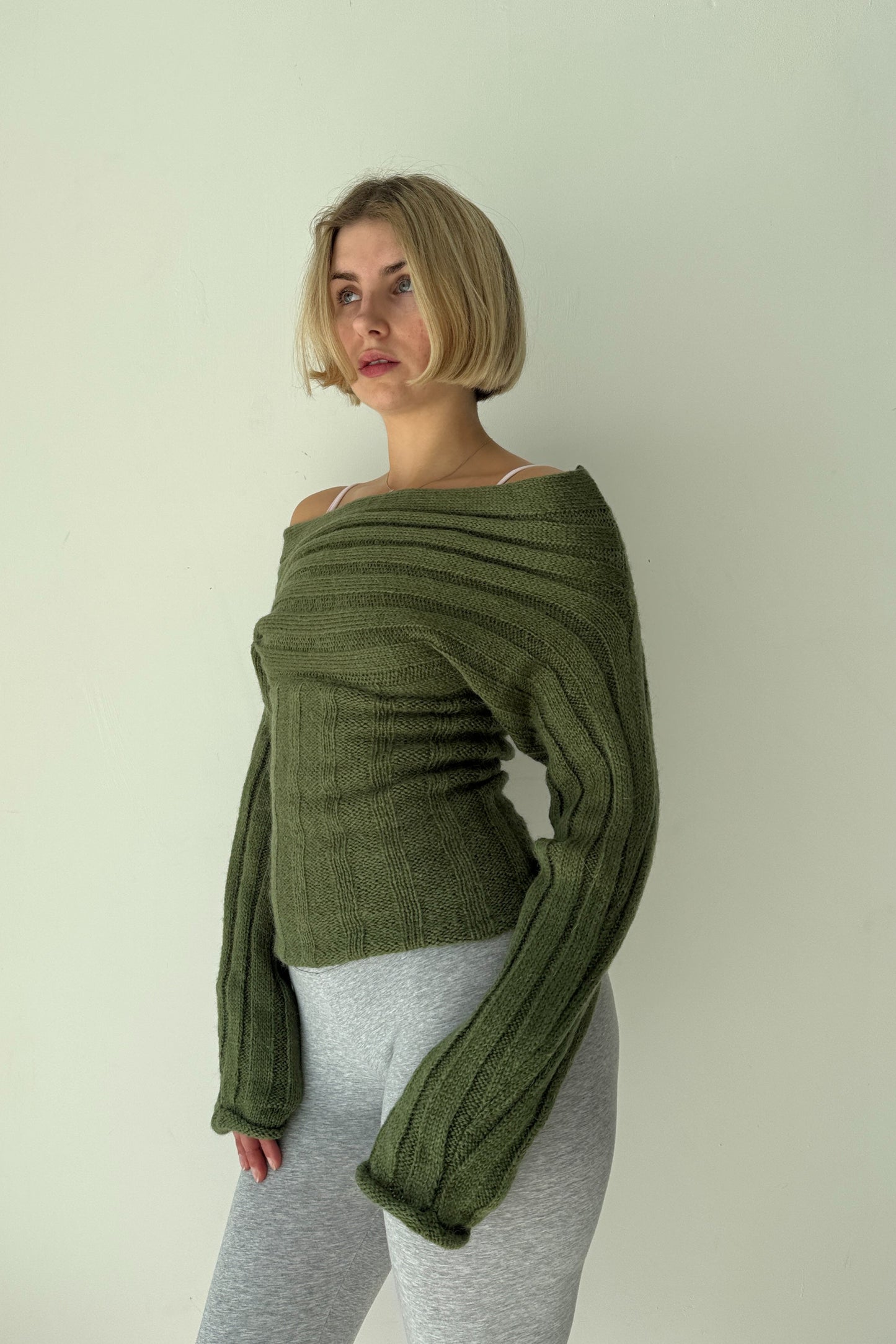The 2 way knit - olive
