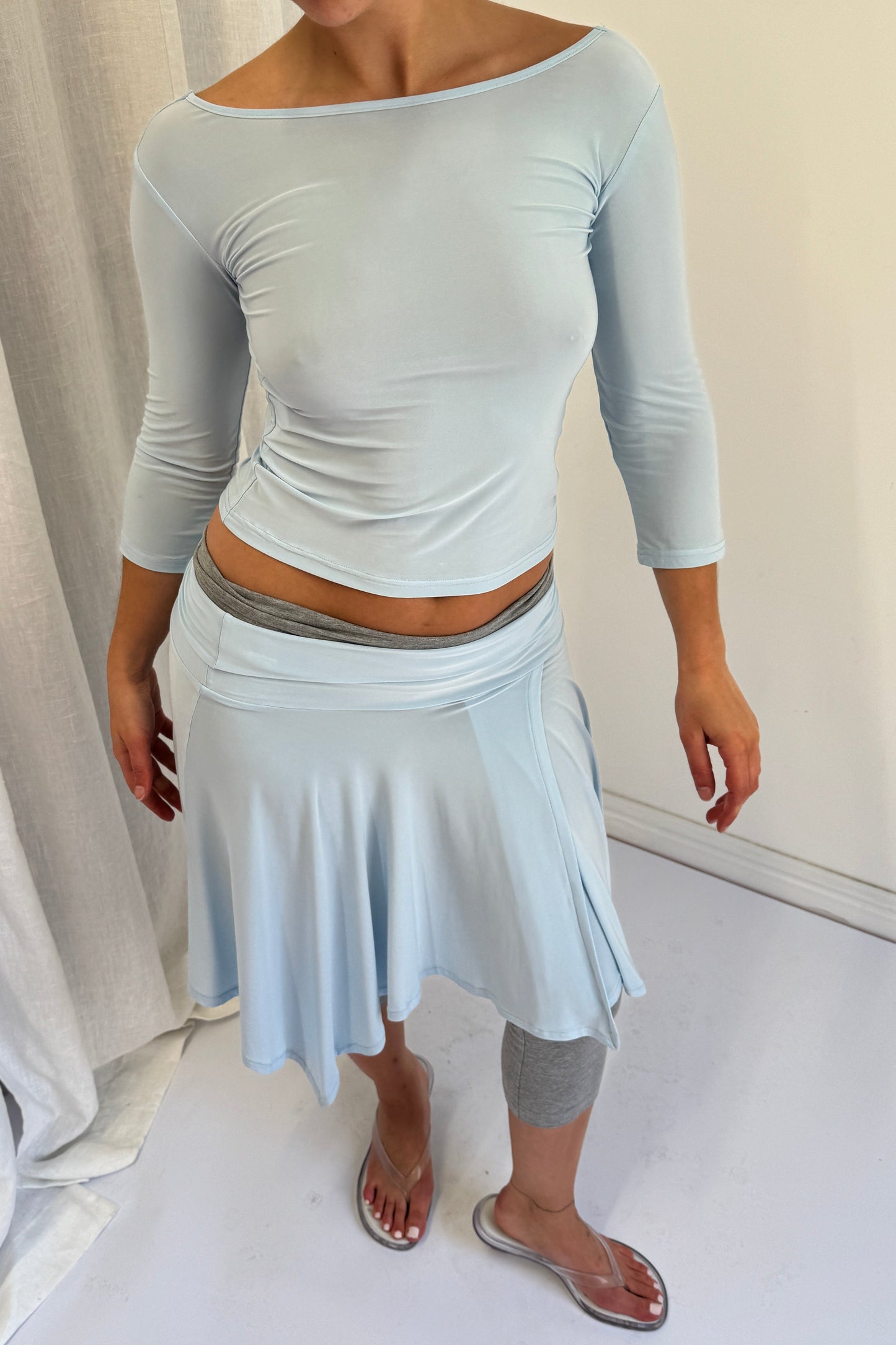 Slinky Skirt - Sky