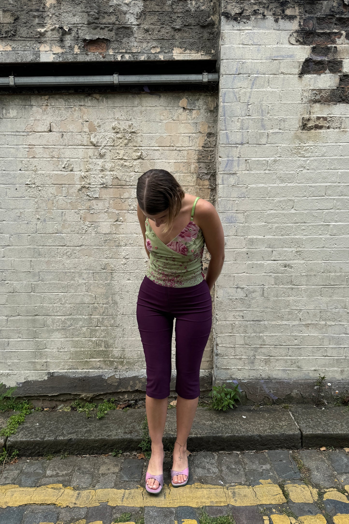The slim fit capris - Plum