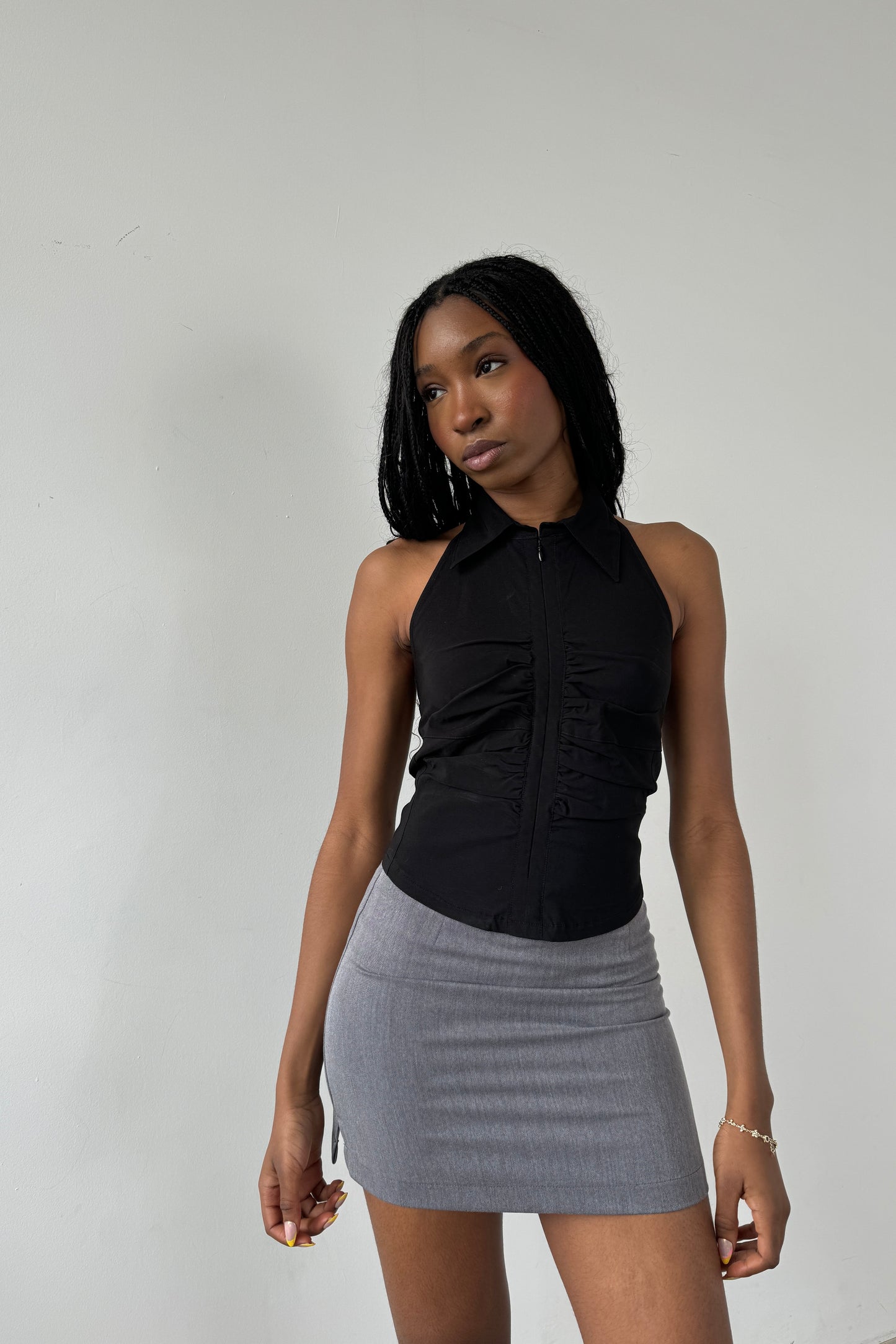 The Elle mini skirt - Grey