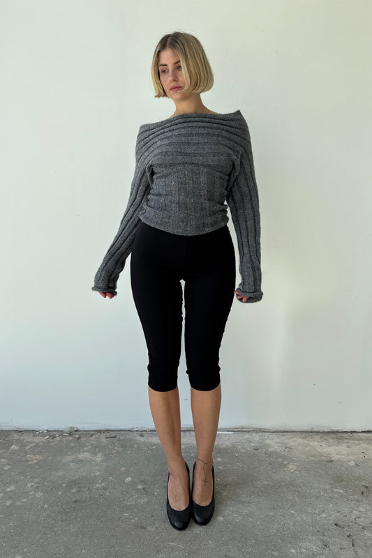 The slim fit capris - Black