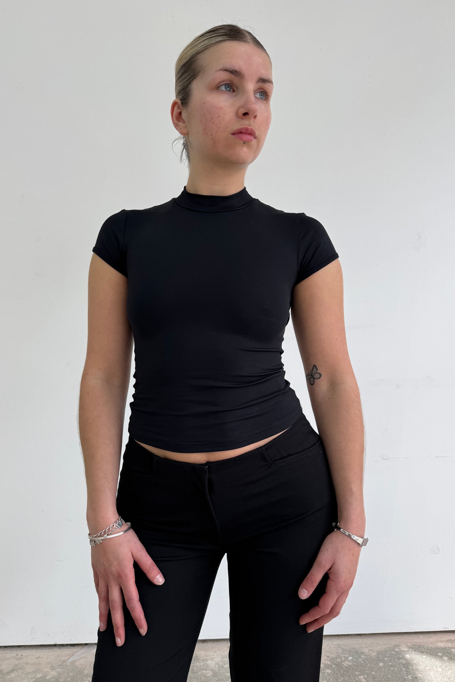 The Mock Neck Top - Ink