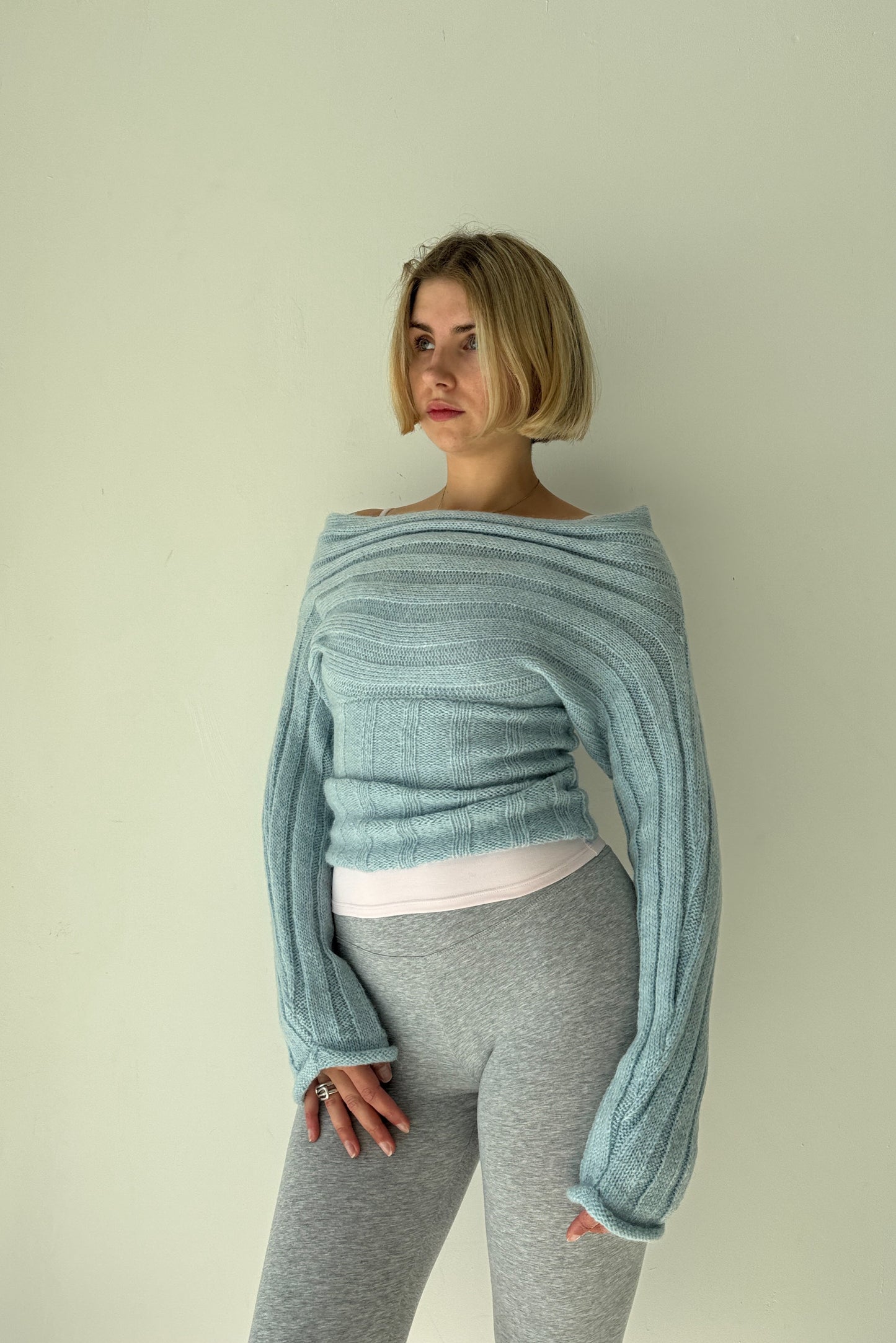 The 2 way knit - blueberry