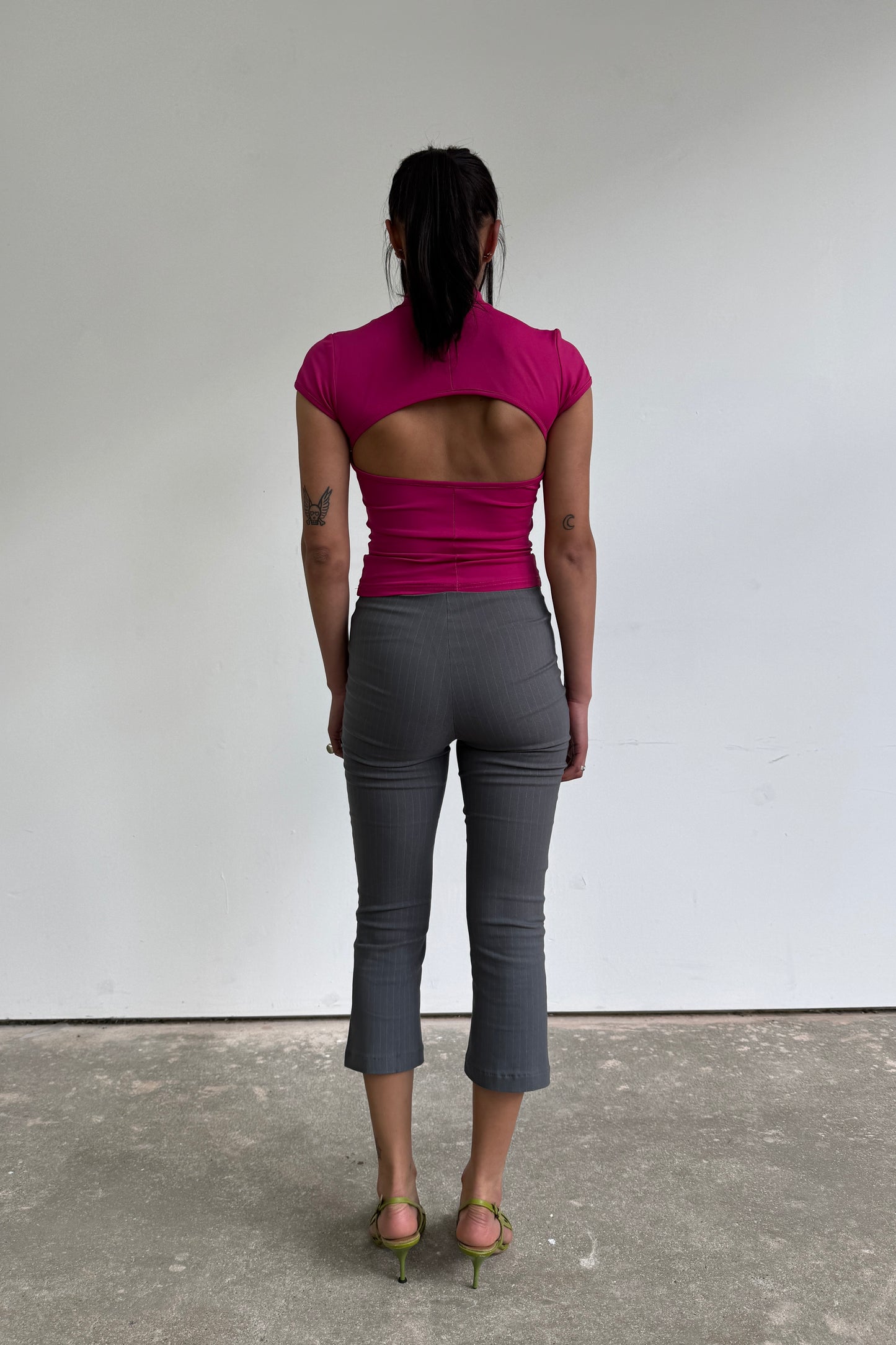 The Mock Neck Top - Berry Pink