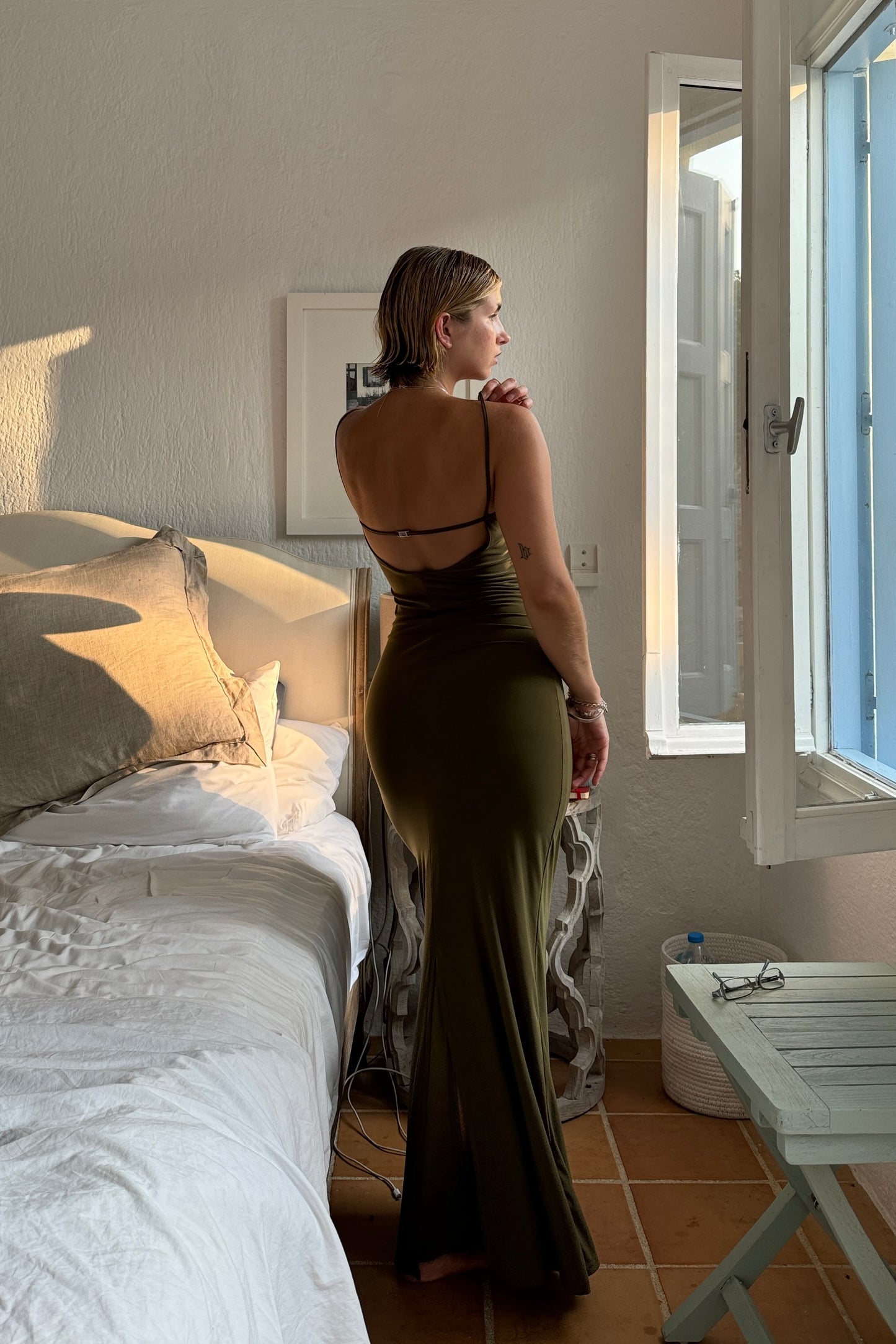 The Slinky Maxi Dress - Khaki