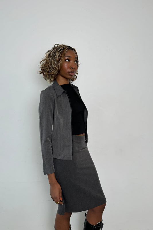 The Elle midi skirt - Grey