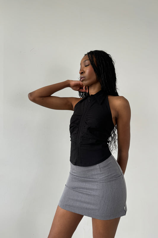 The Elle mini skirt - Grey