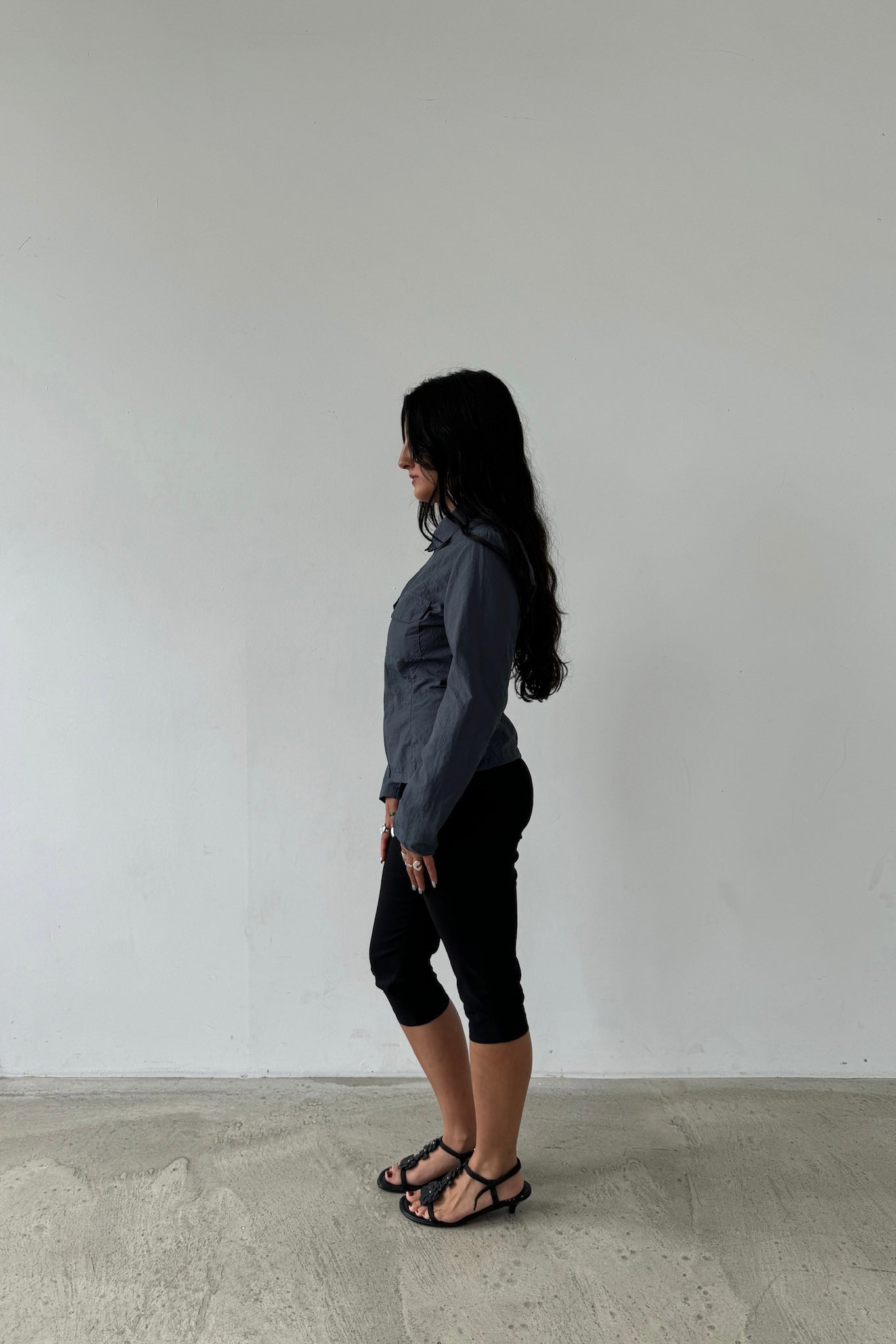 The slim fit capris - Black