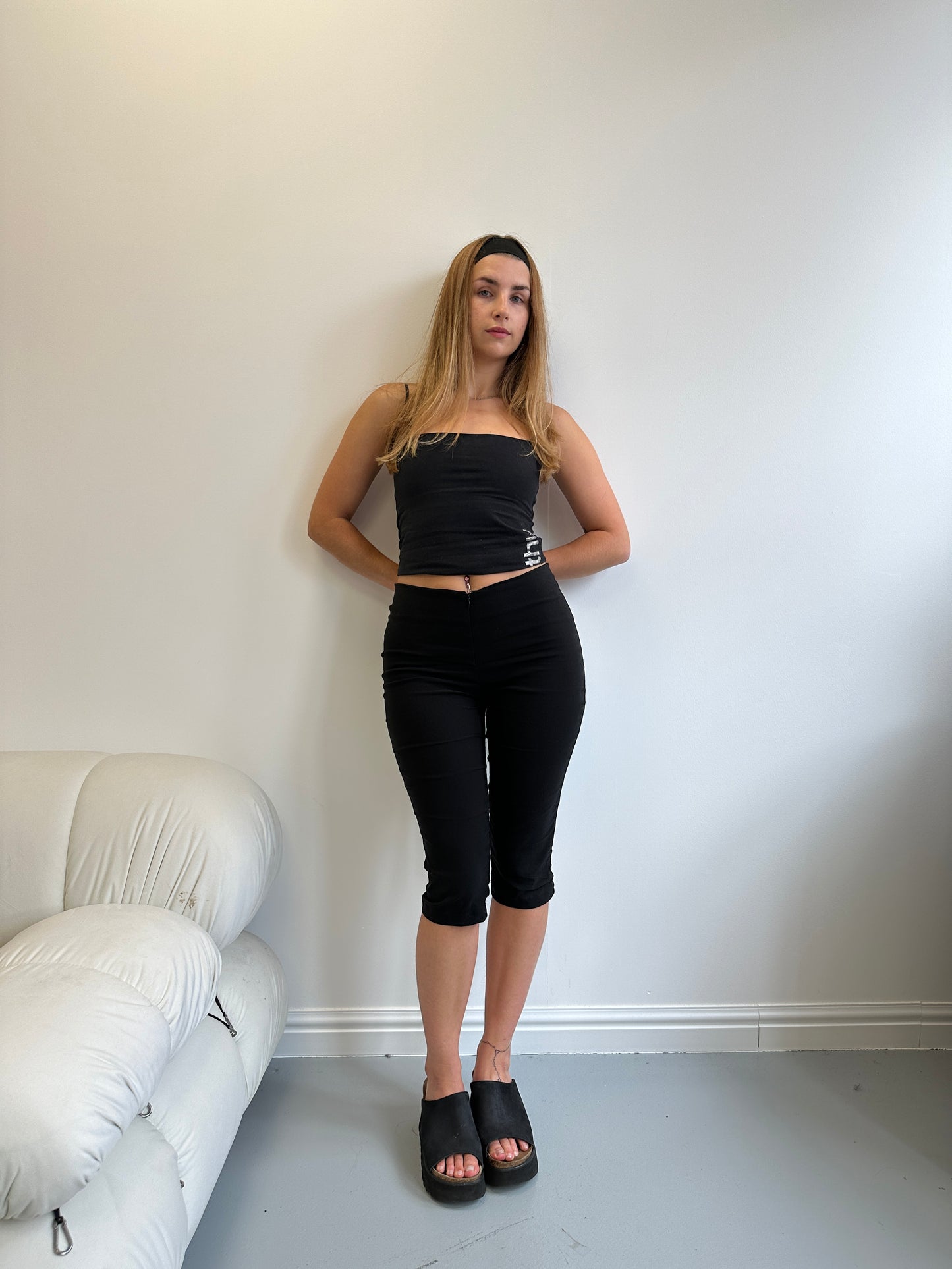 The slim fit capris - Black