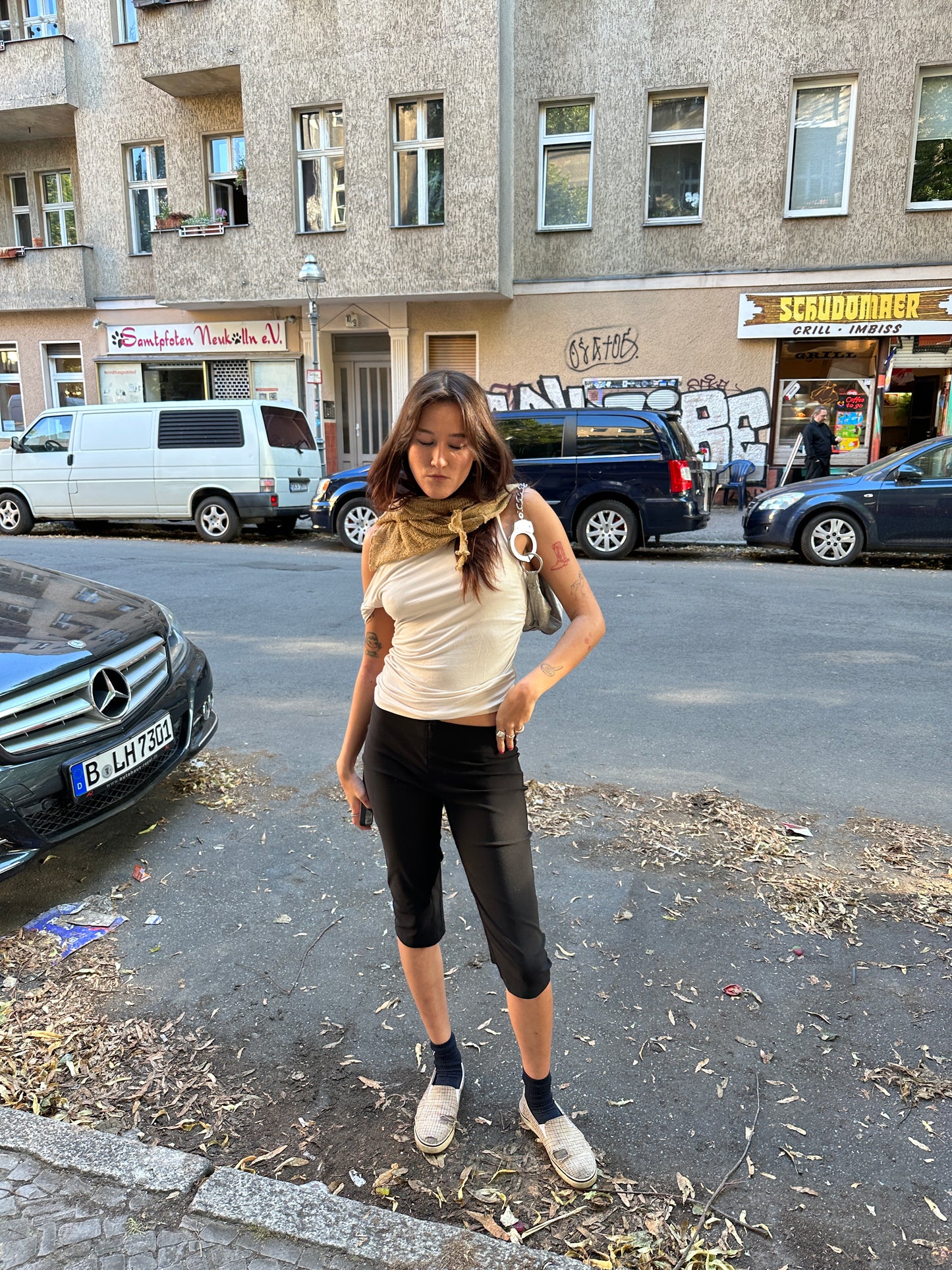 The slim fit capris - Black