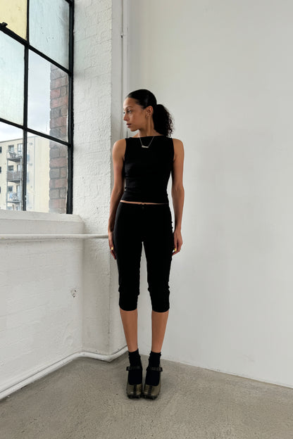 Slim Fit Capris - Black