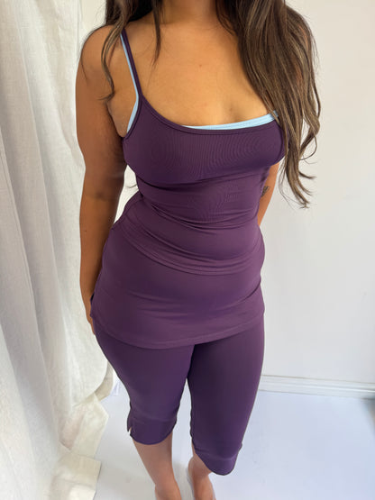 Flex Studio Capris - Aubergine