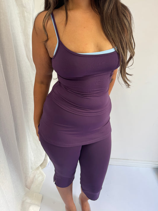 Flex Studio Capris - Aubergine