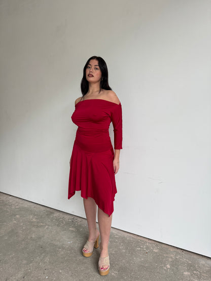 Draped top - Cherry