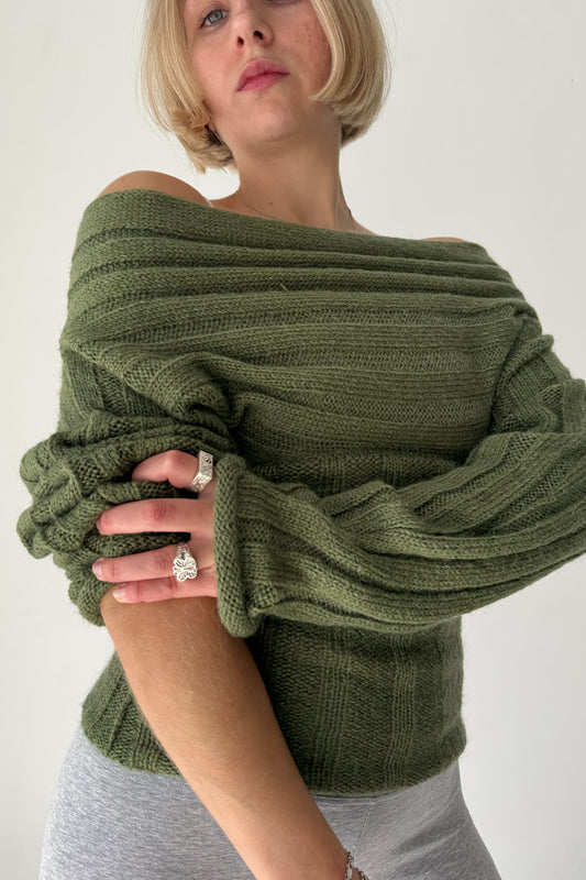 The 2 way knit - olive