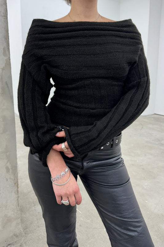 The 2 way knit - Black