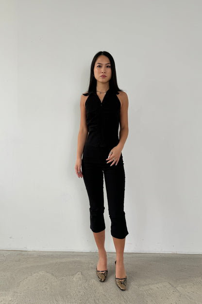 Flared Capris - Black