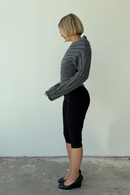 Slim Fit Capris - Black