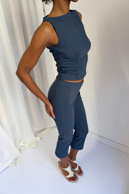 Flared Capris - Denim