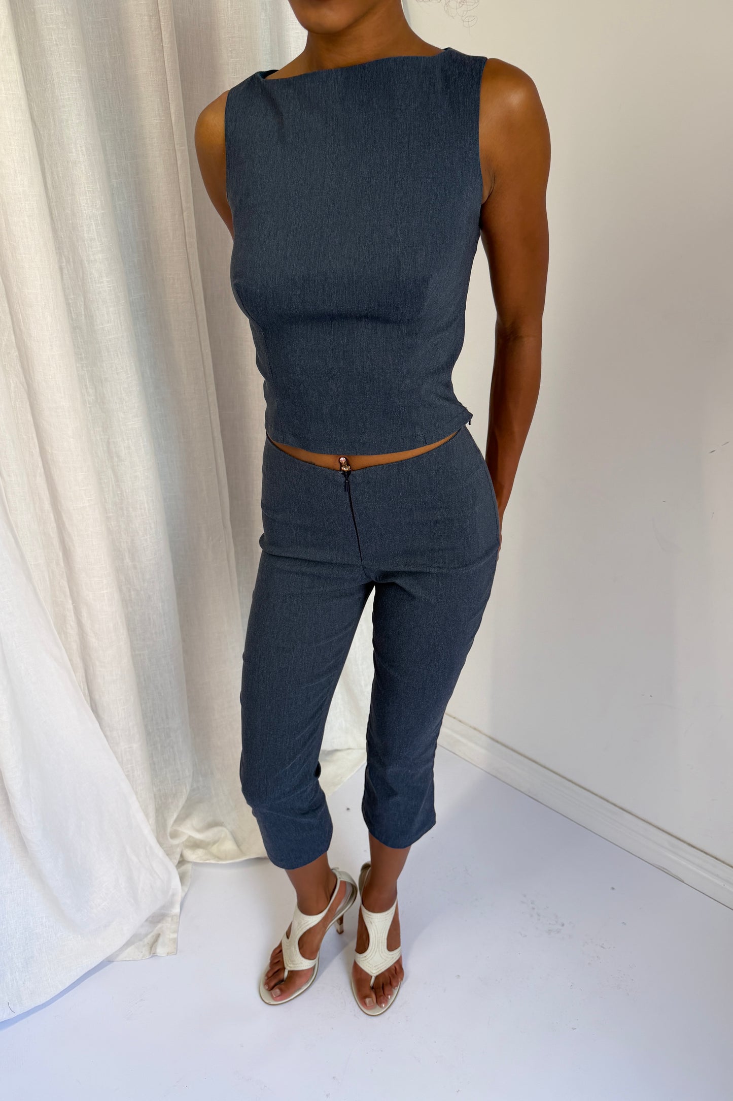 Flared Capris - Denim