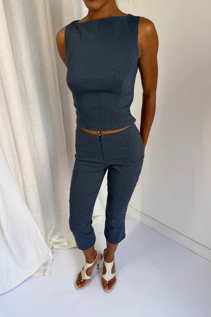 Flared Capris - Denim
