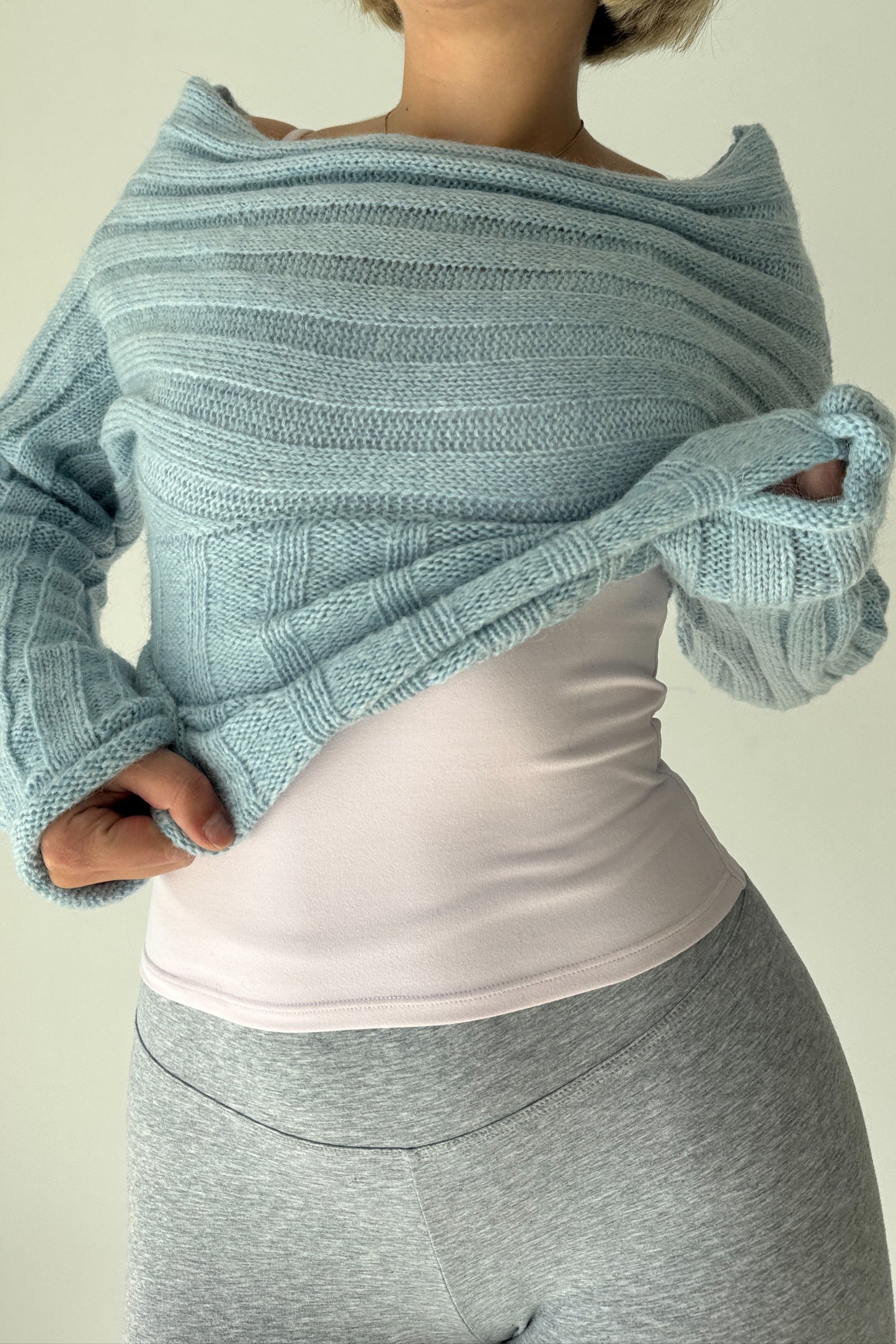 The 2 way knit - blueberry