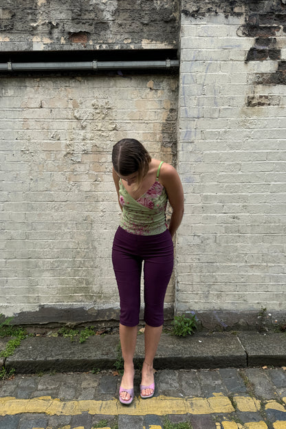 Slim Fit Capris - Plum