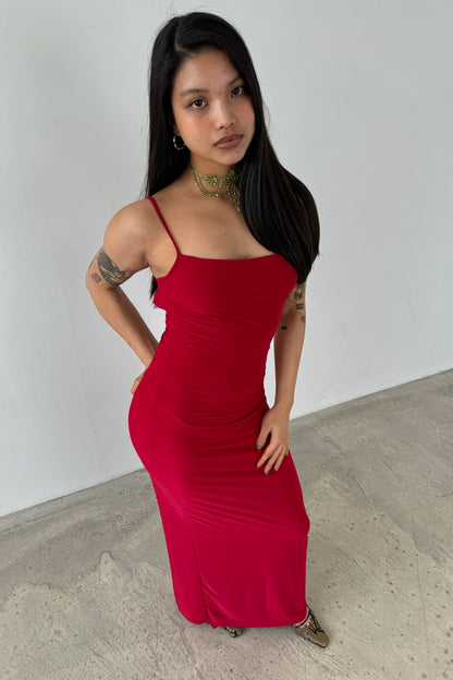 Slinky Maxi Dress - Red
