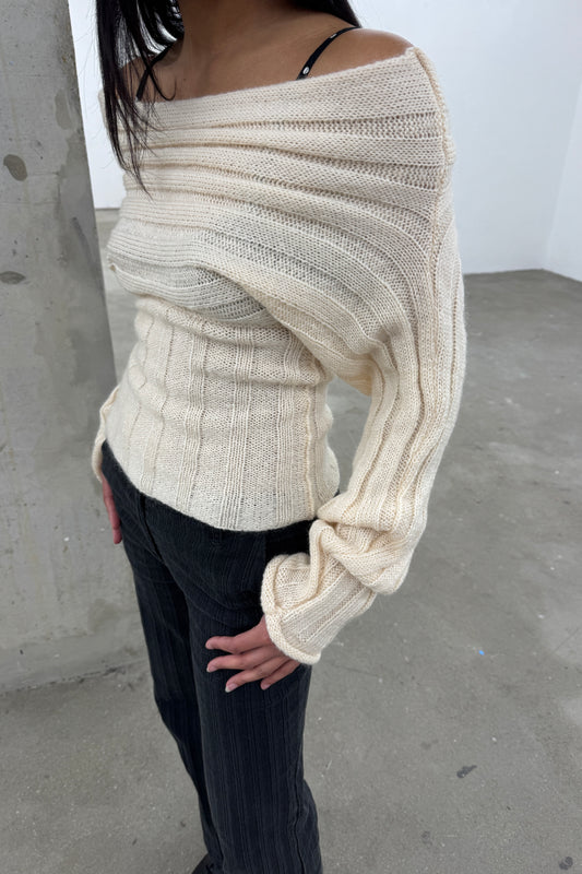 The 2 way knit - Cream