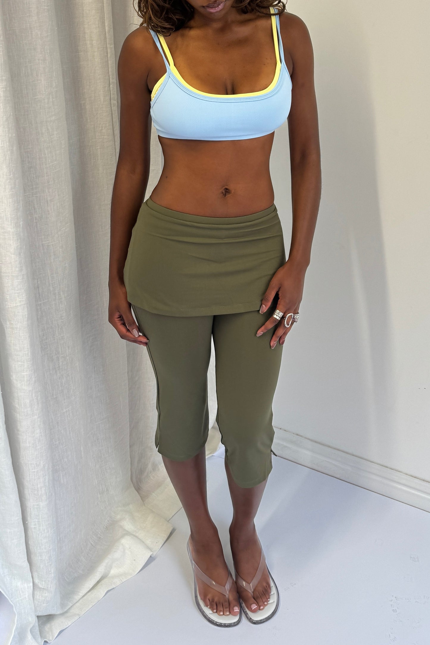 Flex Studio Capris - Khaki