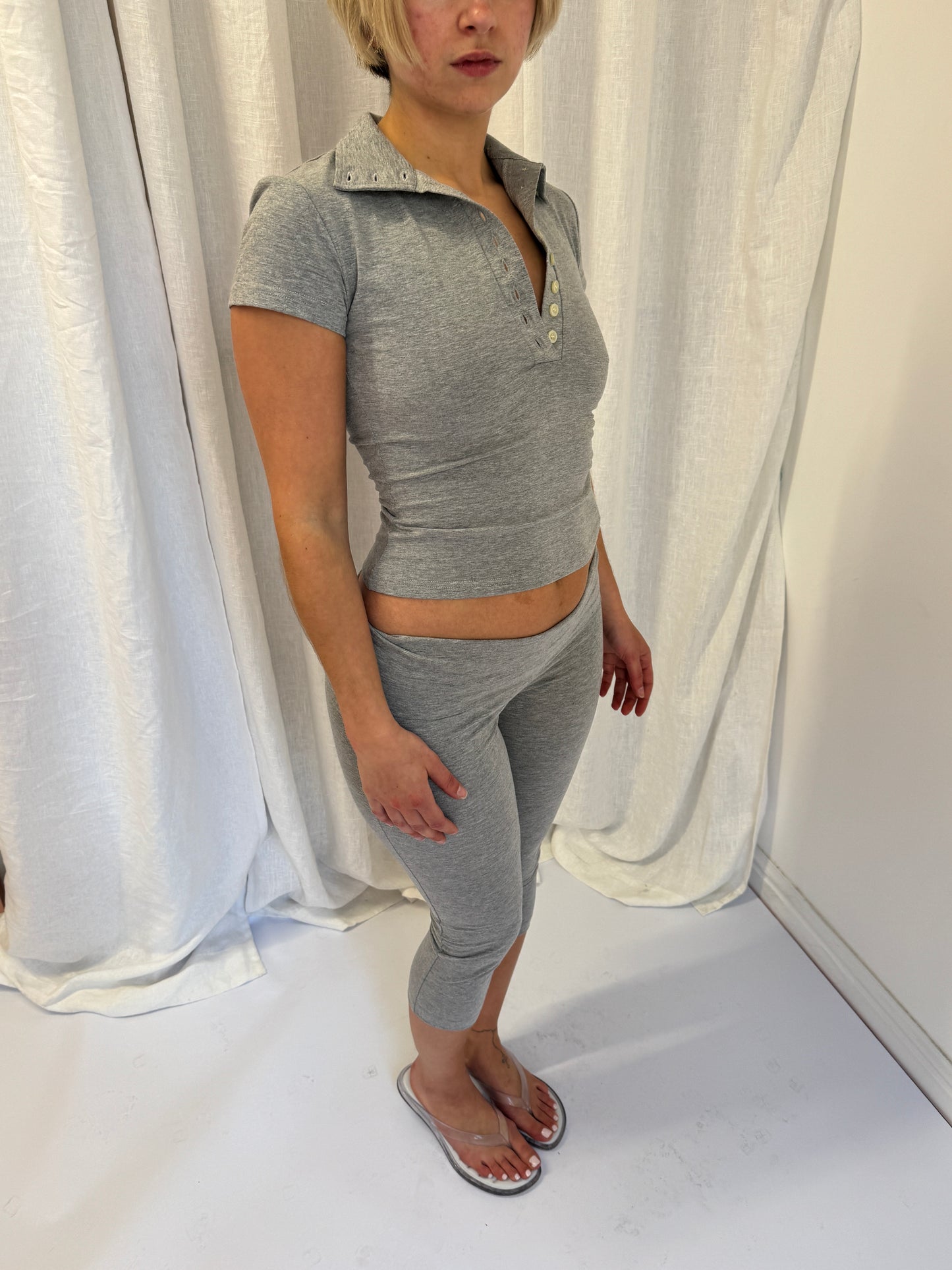 Polo Top - Grey