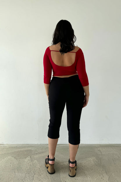 Flared Capris - Black