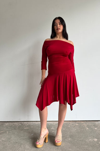 Draped top - Cherry