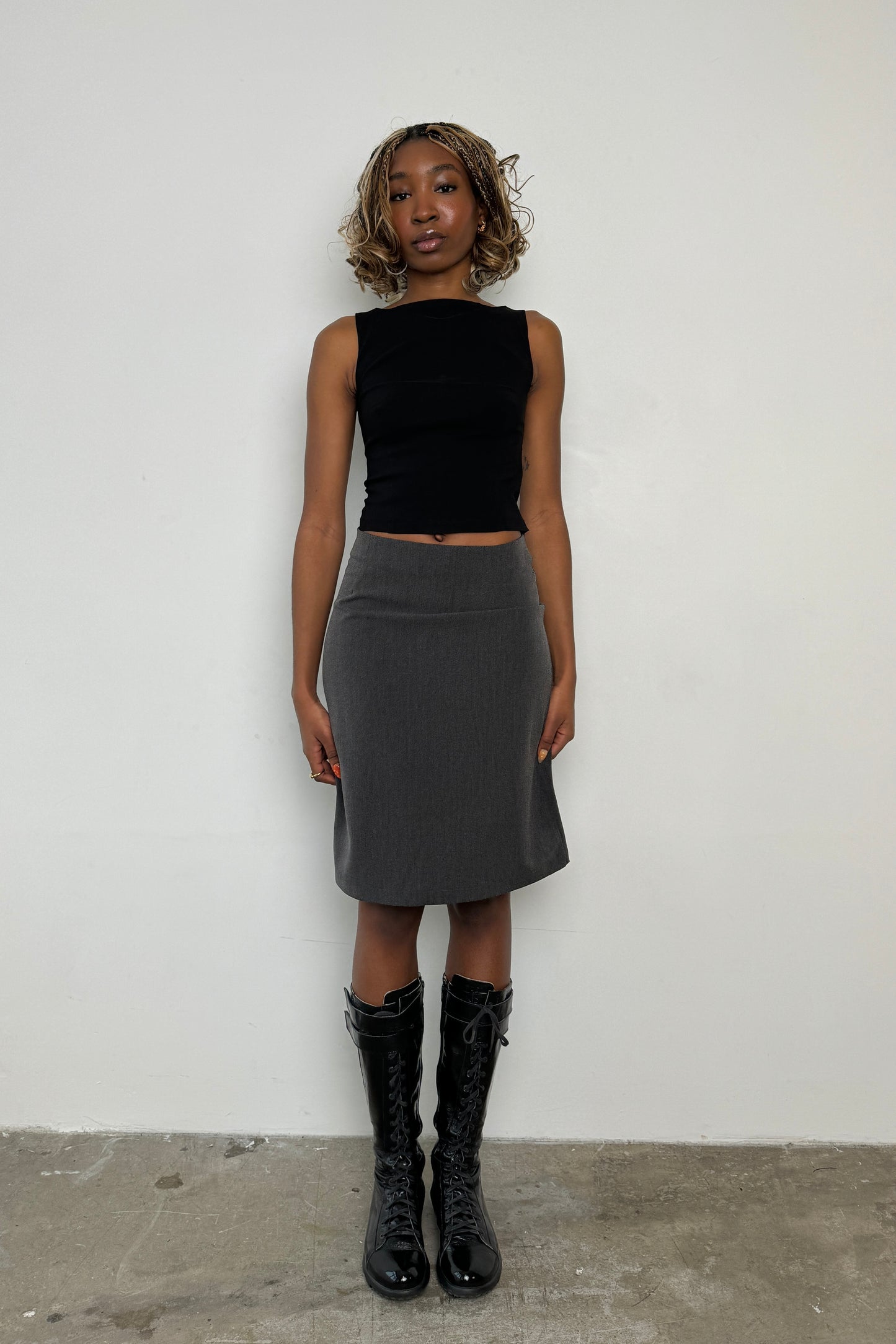 The Elle midi skirt - Grey
