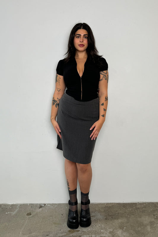 The Cap Sleeve Lindsay shirt -  Black