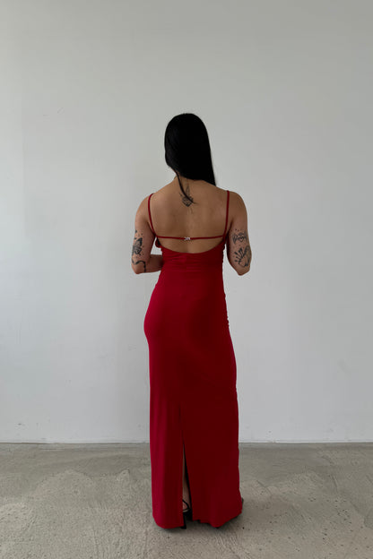 Slinky Maxi Dress - Red