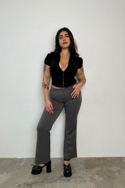 Cap Sleeve Lindsay Shirt -  Black