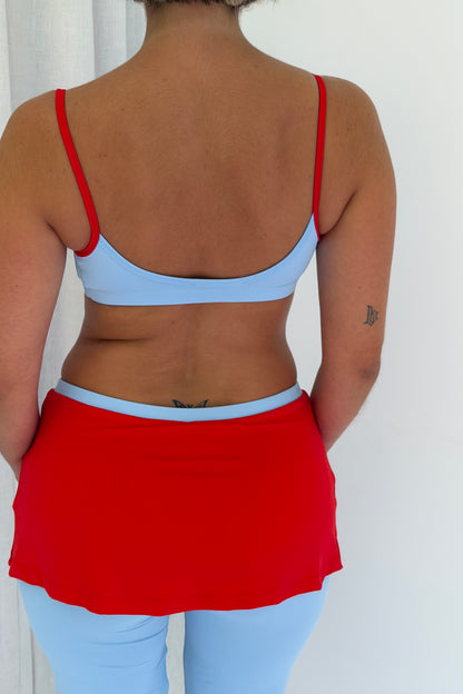 Flex Bra - Soft Blue/Cherry