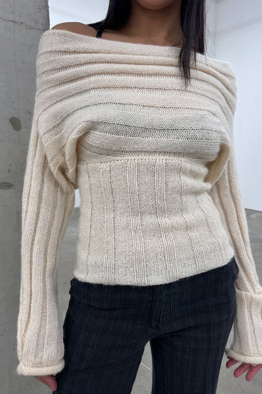 The 2 way knit - Cream