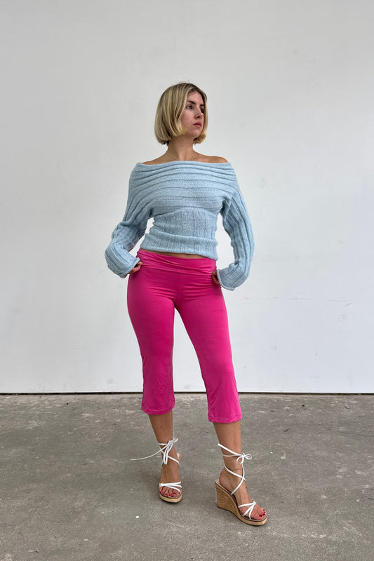 Slinky Capris -  Raspberry