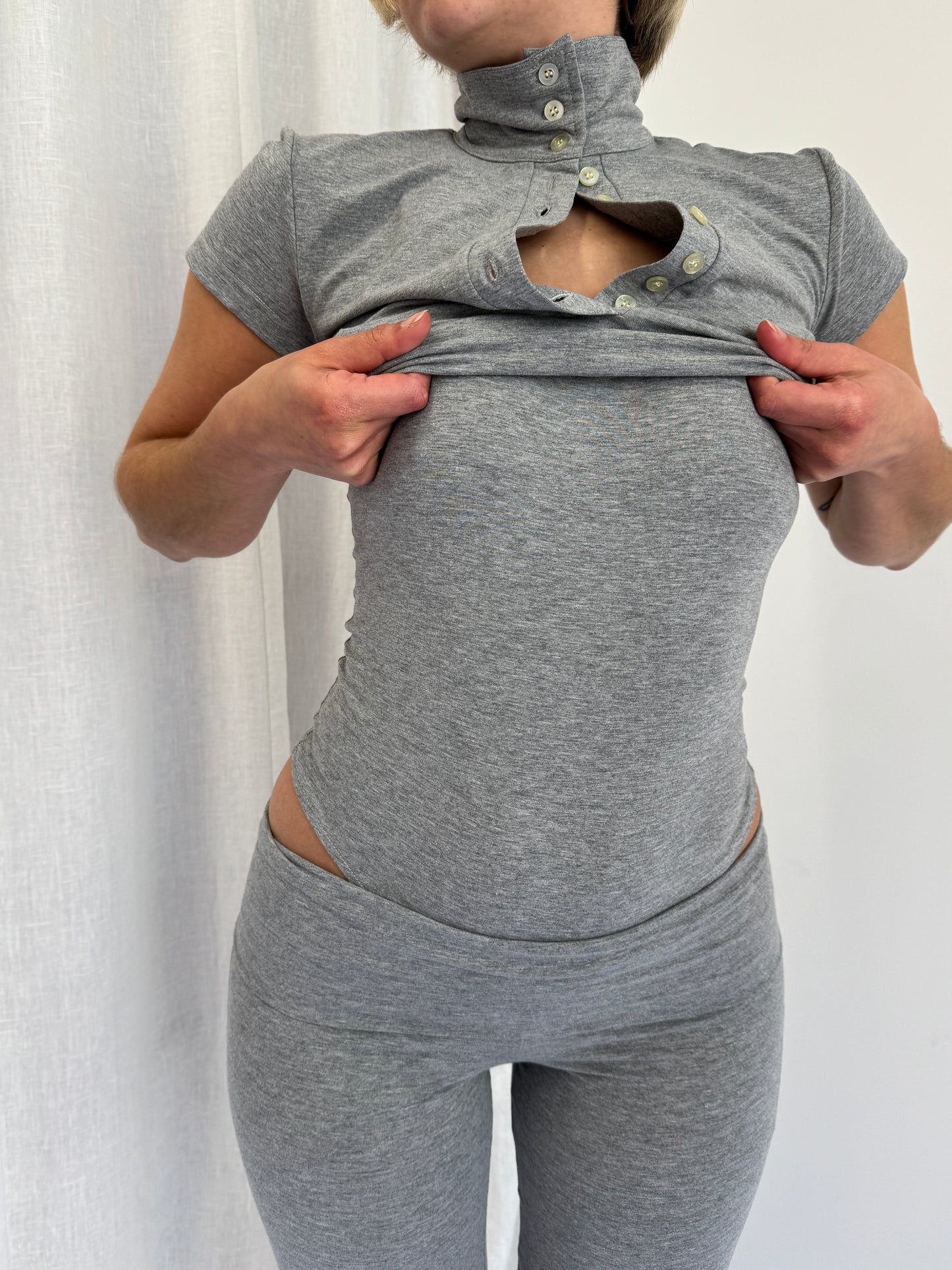 Polo Top - Grey