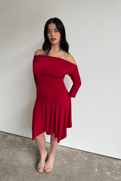 Slinky Skirt - Cherry