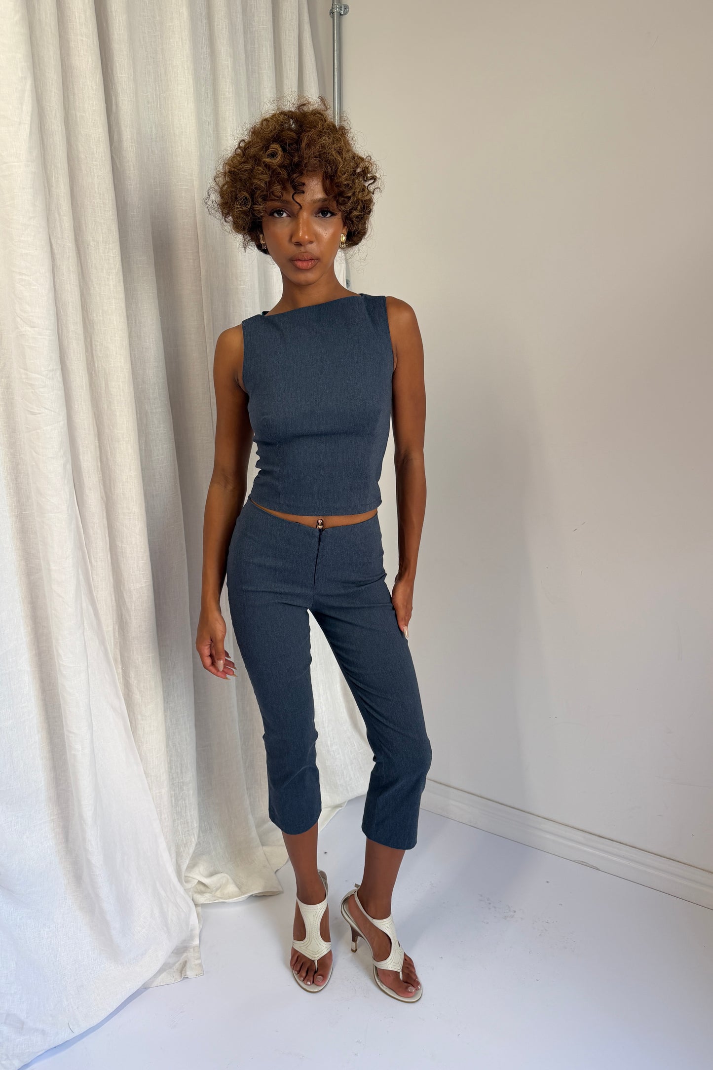 Flared Capris - Denim