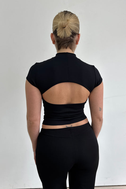 The Mock Neck Top - Ink