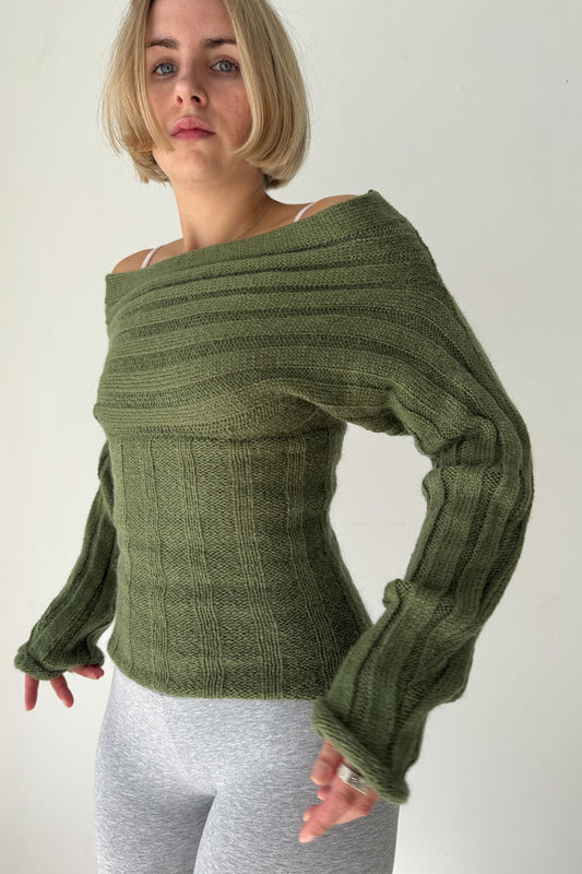 The 2 way knit - olive