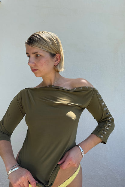 Hooked Top - Olive