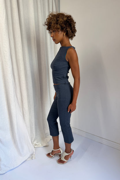 Flared Capris - Denim