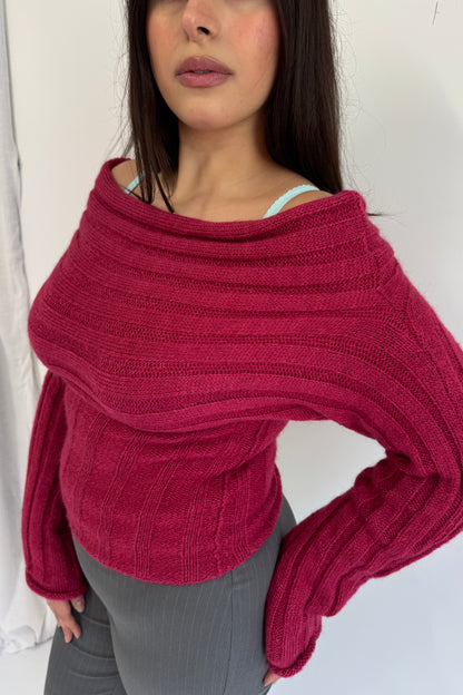 2 Way Knit - Raspberry
