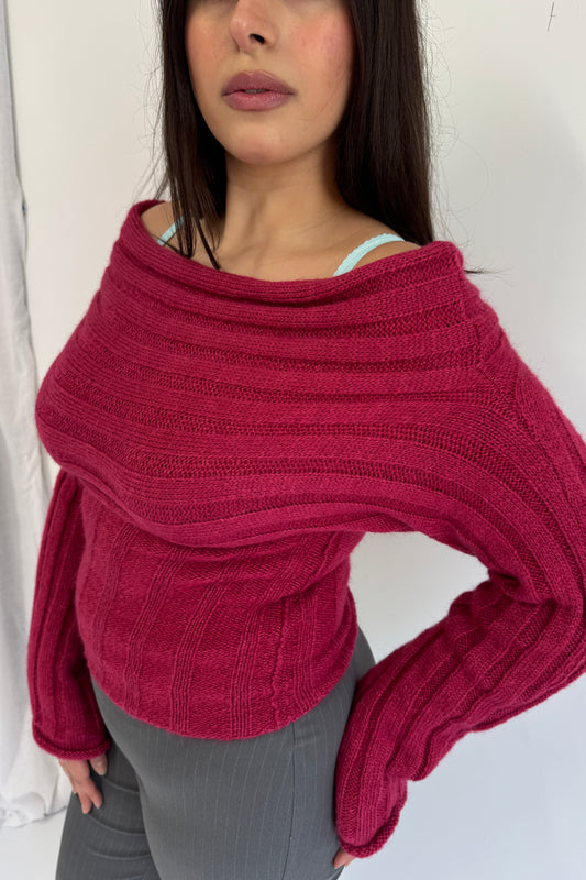 2 Way Knit - Raspberry